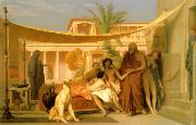 Jean Leon Gerome Socrates Seeking Alcibiades in the House of Aspasia oil on canvas
